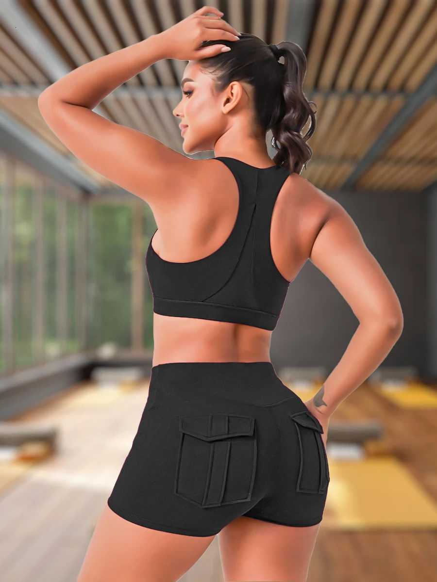 ights With Pockets Womens Fitness Shorts Pilates Leggings Outdoor Yoga Casual Sports Naked Feel Compression Lady Gym Clothing XJ250724