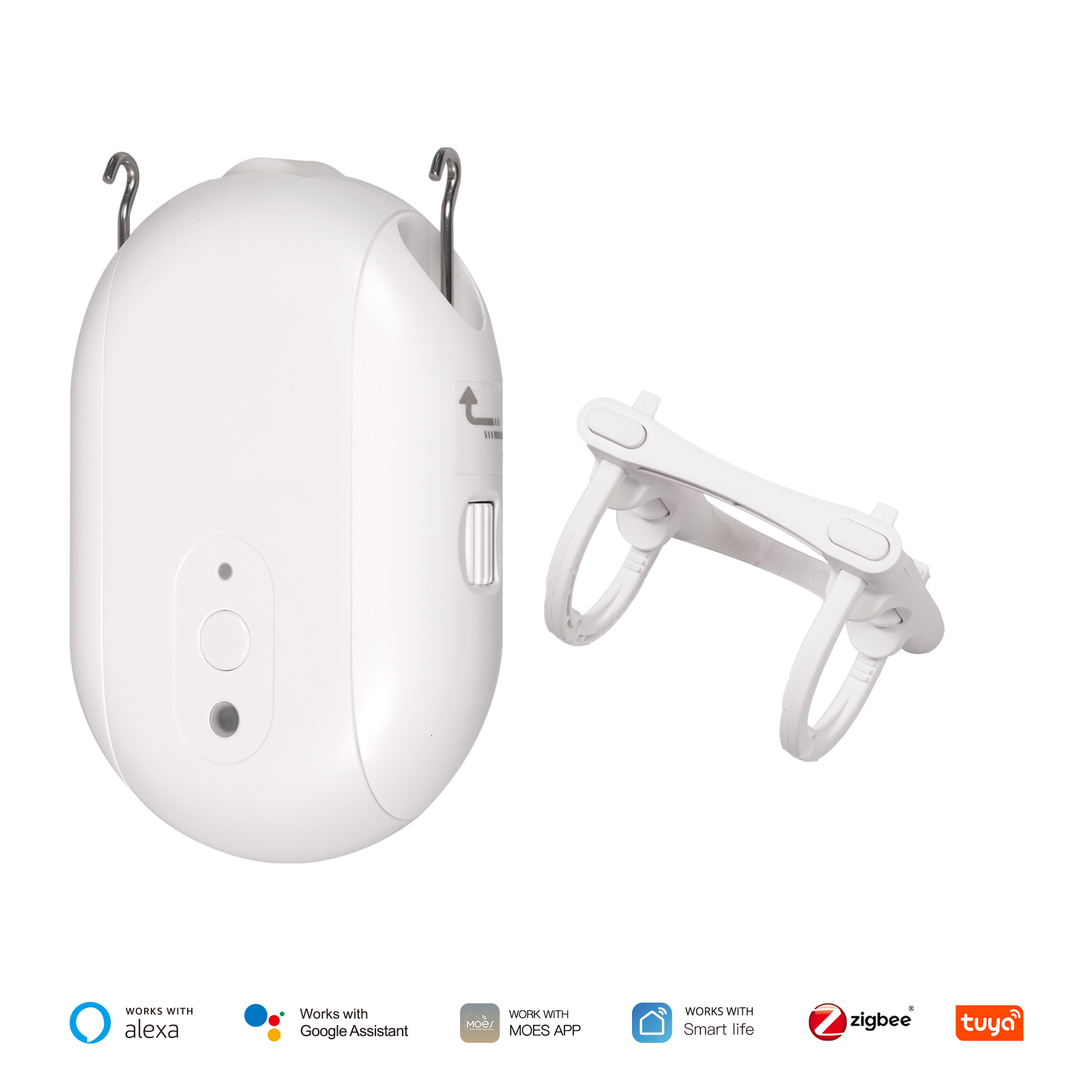 MOES Tuya ZigBee Smart Electric Curtain Robot Timing Auto Opener Closer Light Sensor App Remote Control Support Alexa GoogleHome