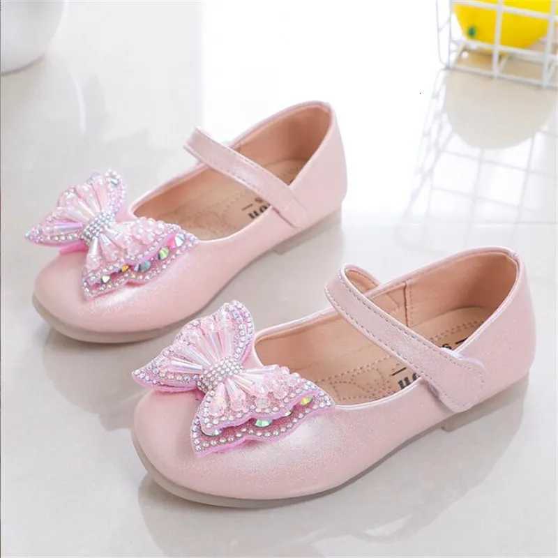 Children Leather Shoes Girls Black Performance Shoes Autumn Girls Princess Shoes White Beans Single Shoes Students Flat Shoes XJ250724
