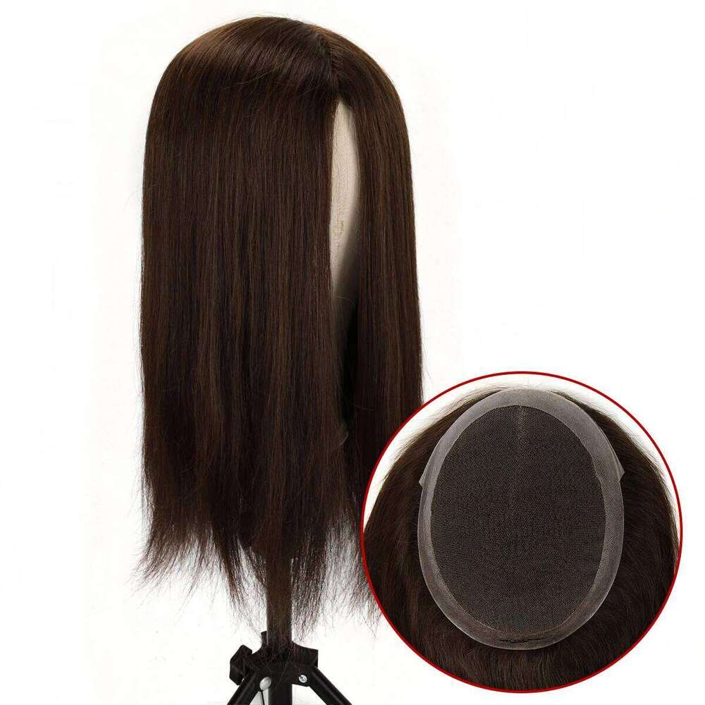 TUW08 Systems Lace & Skin Perimeter TopUnique for Women Piece Natural Human Hair Toppers