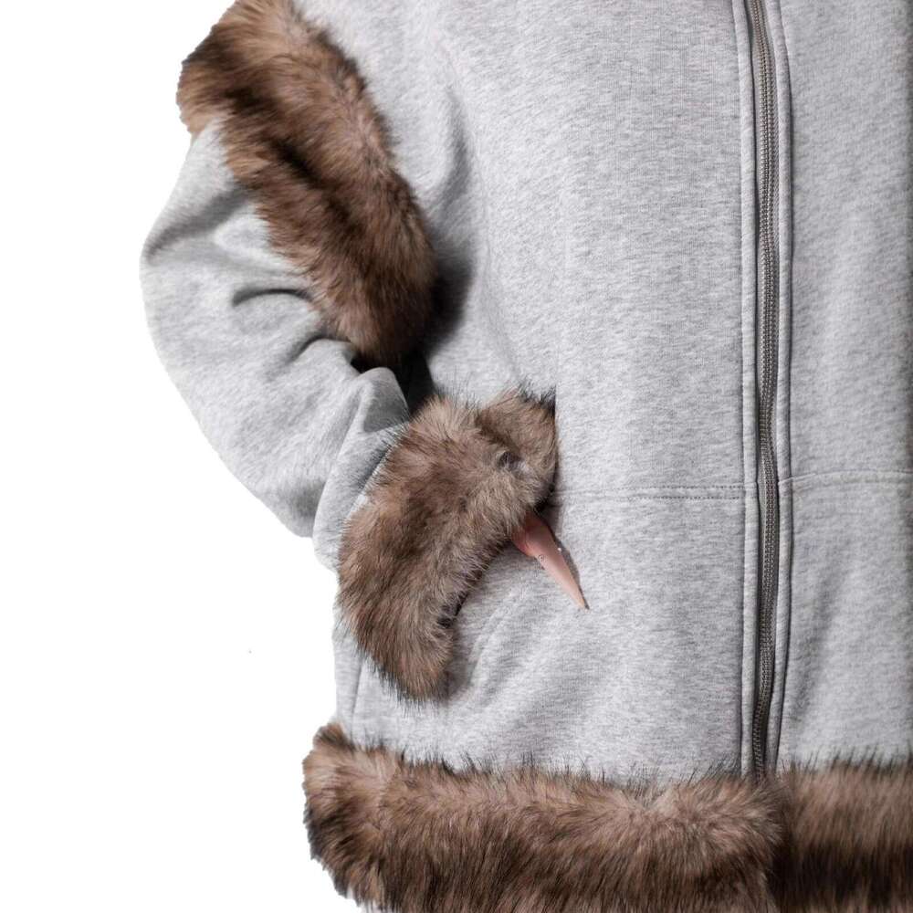 Ins Frayed Zipper Sweatshirt Y2K Streetwear Versatile Hip-Hop Loose Couple Jacket