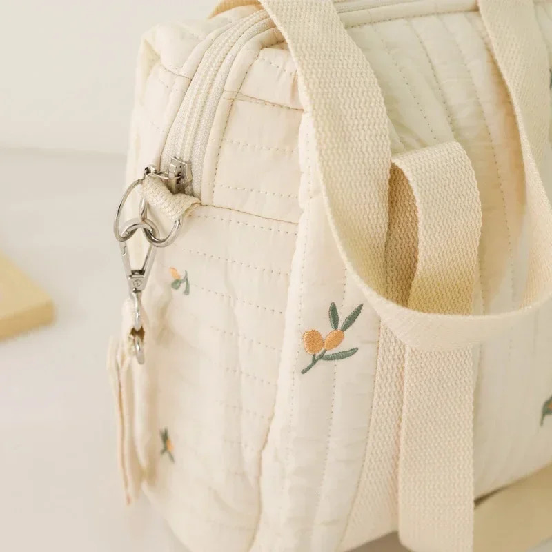 ute Bear Baby Stroller Nappy Bag Korea Embroidery Flower Mommy Soft Maternity Shoulder Pack Portable Diaper Organizer 250724