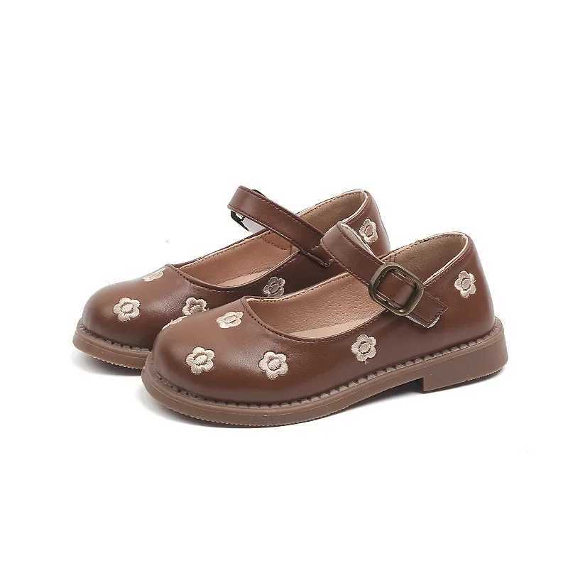 Girls Princess Leather Shoes Breathable Children Embroidery Flat Shoes Fashion Spring Autumn Kids Casual School Shoes Non-slip XJ250724