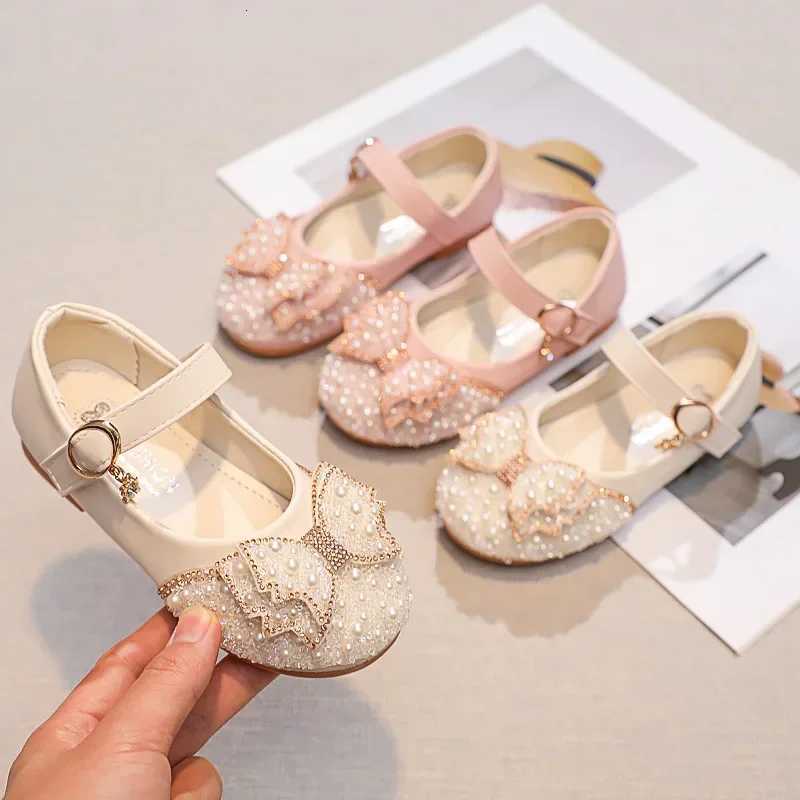 Children Princess Shoes Glitter Par Wedding Shoes for Girls Fashion Rhinestone Toddler Ballet Flats Casual Kids Leather Shoes XJ250724