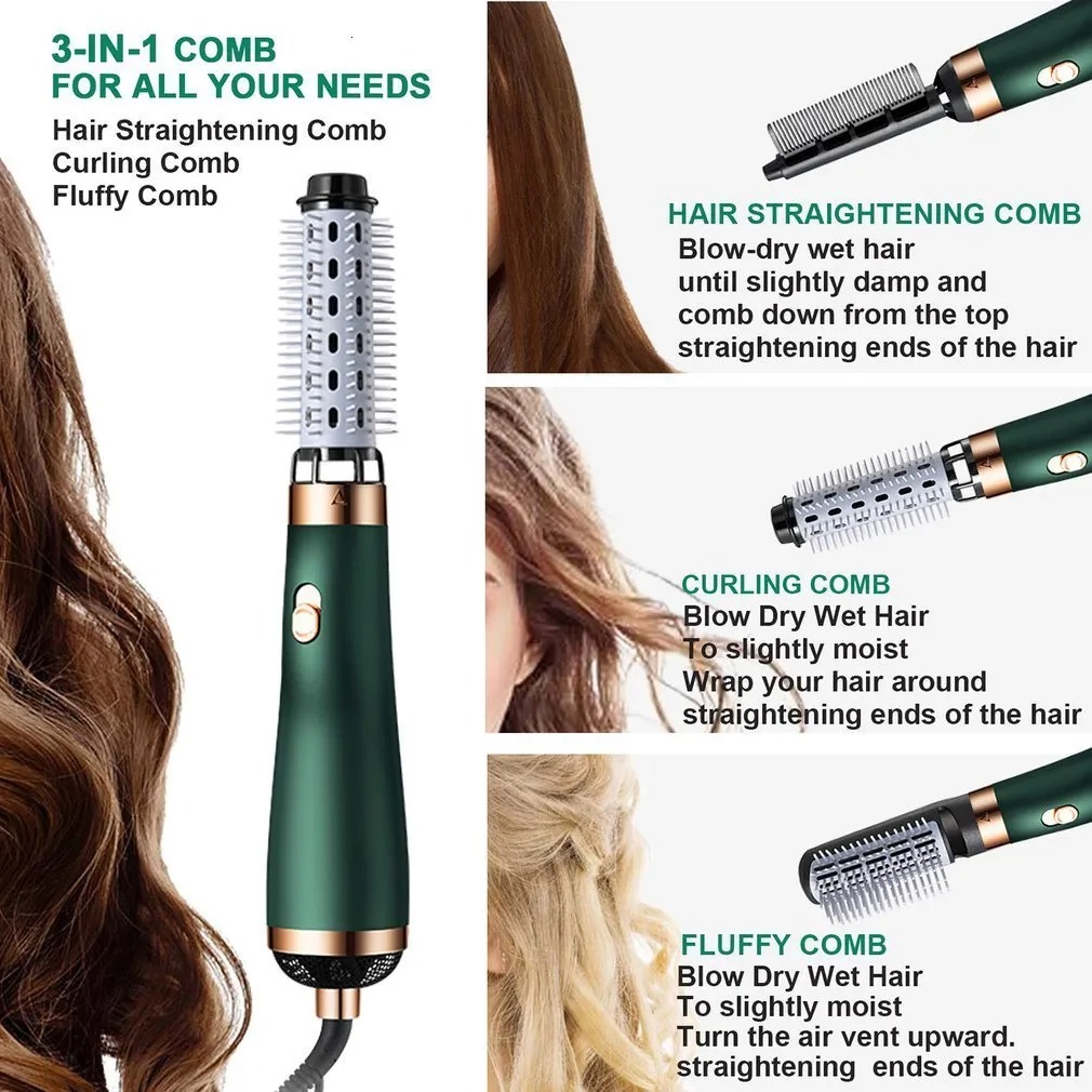 Curling Irons Hair Dryer Brush AllinOne Air For Drying Straightening Volumizer Blow Styler free shipping