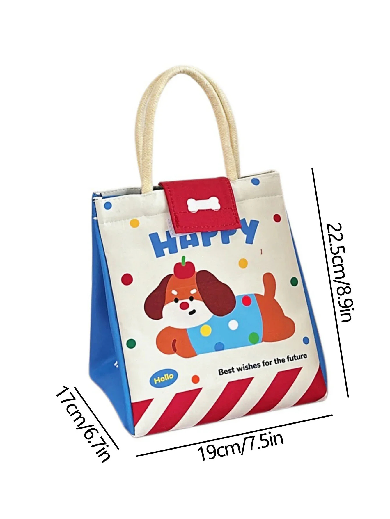 Lunch Bags Cute Bento Bag For Office Workers Large Capacity Tote Bag Cartoon Insulated Fresh-Keeping Bag Student Lunch Box Bag 250723