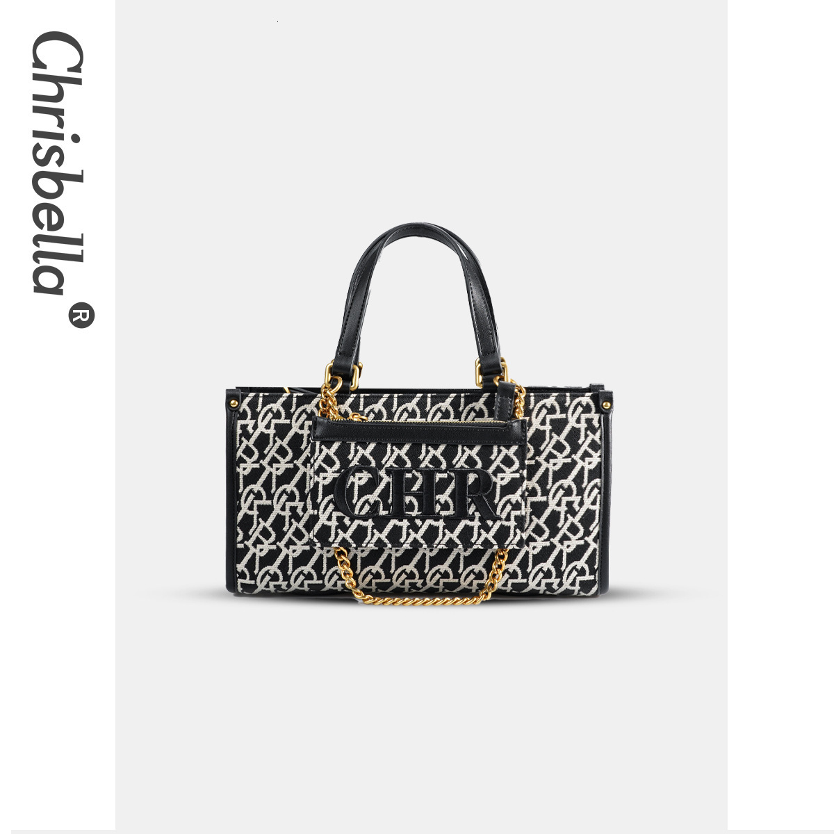 Designer Brand Double Shoulder Jacquard Embroidery Handbag Crossbody Commuter Light Luxury Women's Bag