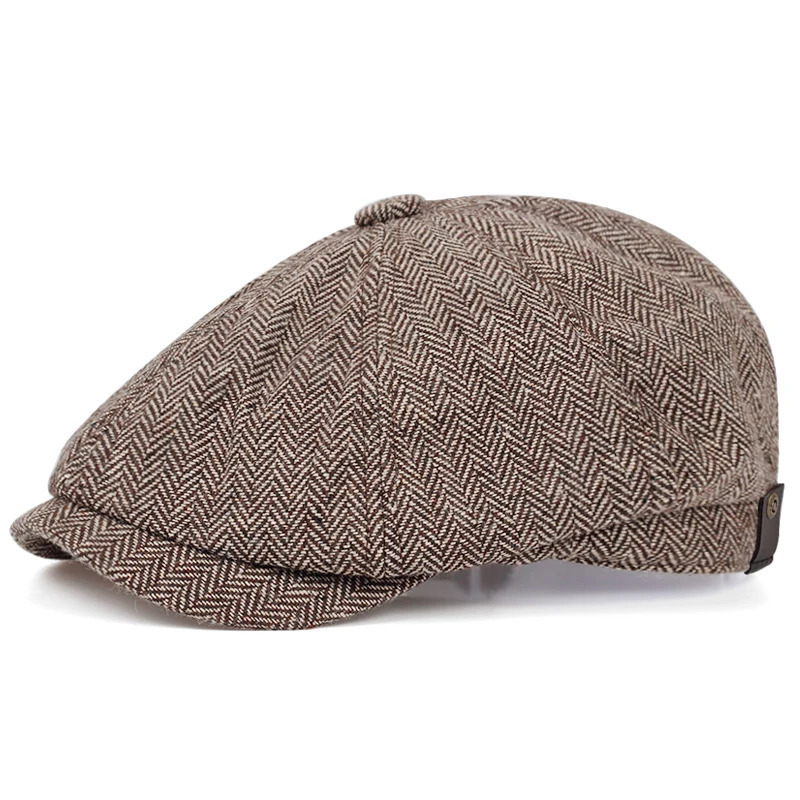 Male Ivy Hat Big Head Man Autumn and Winter sboy Cap Top Grade Beret Caps 250723