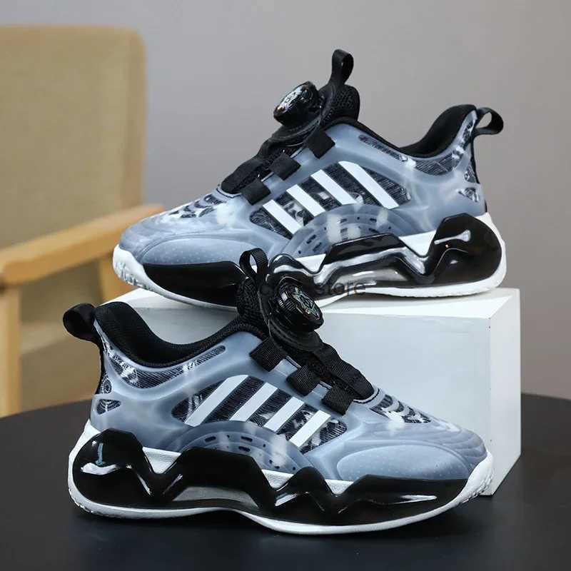 New Lightweight Children Sports Shoes Swivel Buckle Boys Sneakers Casual Breathable Running Trainers Outdoor Kids Tennis Shoes X250322 Q250724