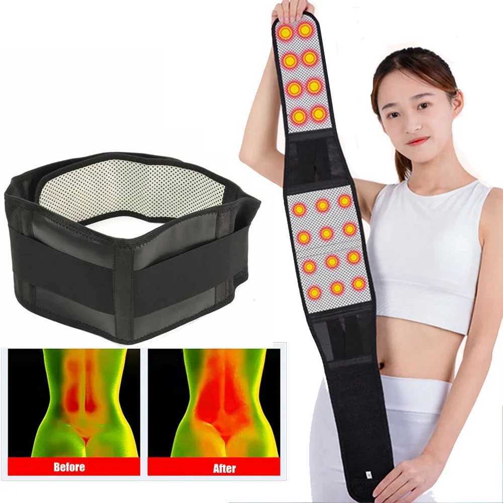 Tourmaline Self-Heating Magnetic Waist Belt Lumbar Support Back Waist Support Brace Double Banded Adjustable W250724