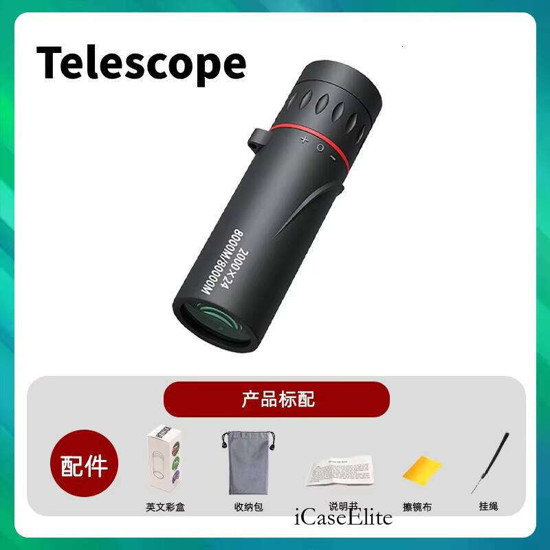 2000X25 HD Magnification Monocular 3.6In High Power Portable Single Tube Telescope