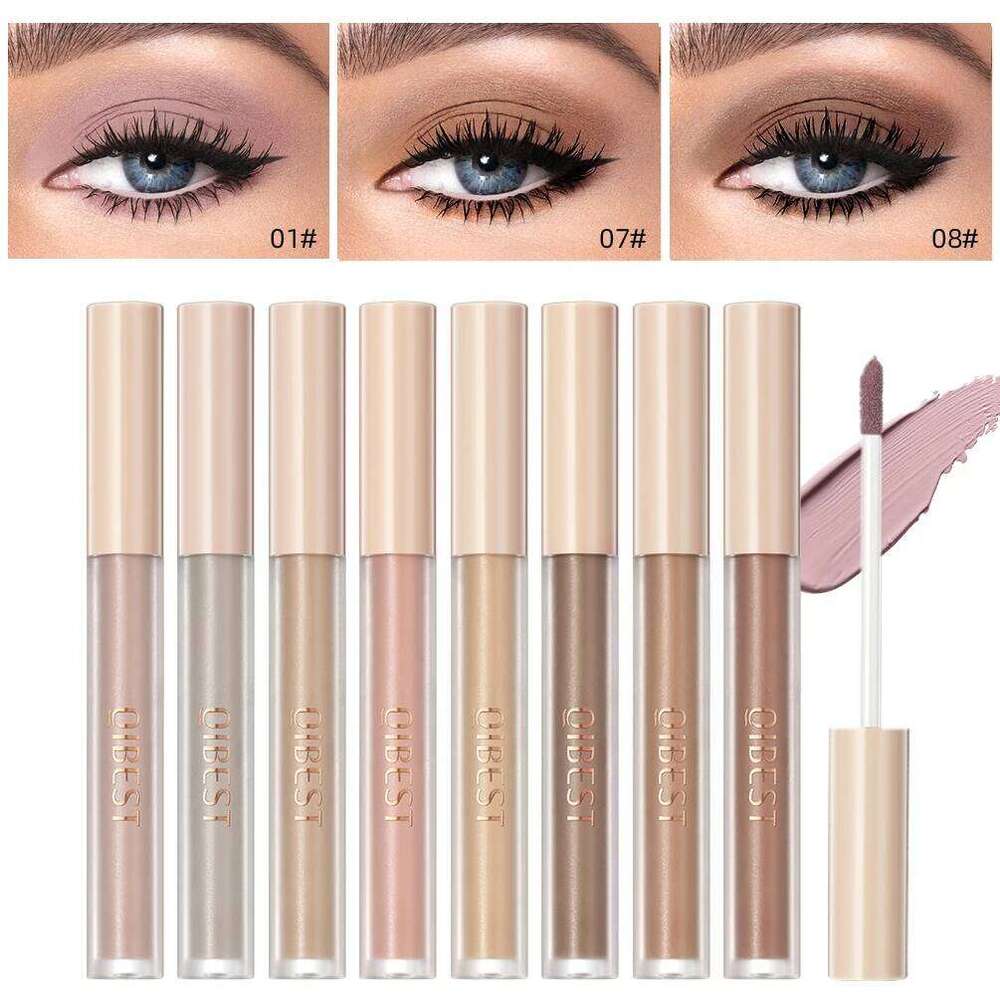 QIBEST 8 Color Matte Liquid Stick Waterproof Long-Lasting Metallic Pigment Easy To Makeup Professional Eyeshadow Blush X250724