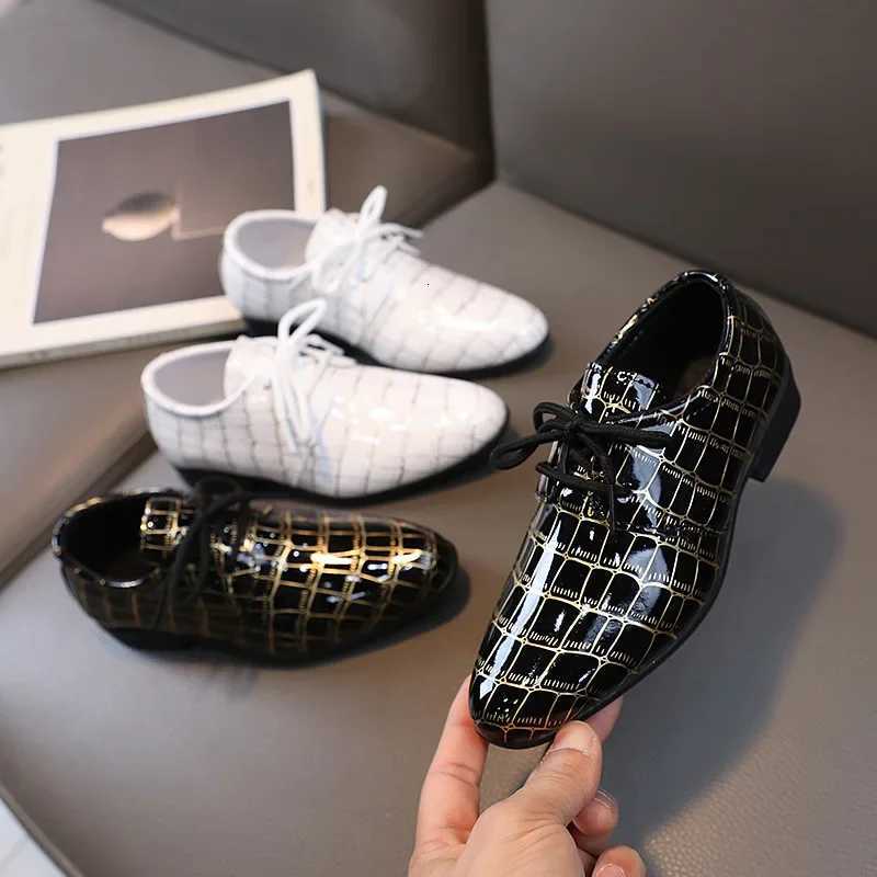 Boys Leather Shoes Kids Flats Casual Childrens Wedding Shoes for Toddlers Black Fashion Student Non-slip for School Performance XJ250724