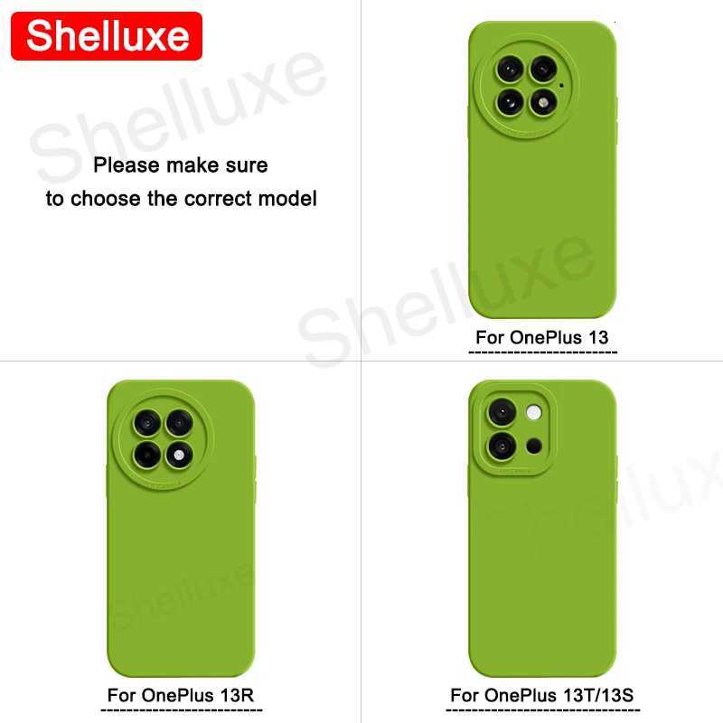 For OnePlus13 Case Shelluxe Square Liquid Silicone Soft Cover For OnePlus 13 13R 13T 13S OnePlus13R Silky-Feel Phone Cases Z250723