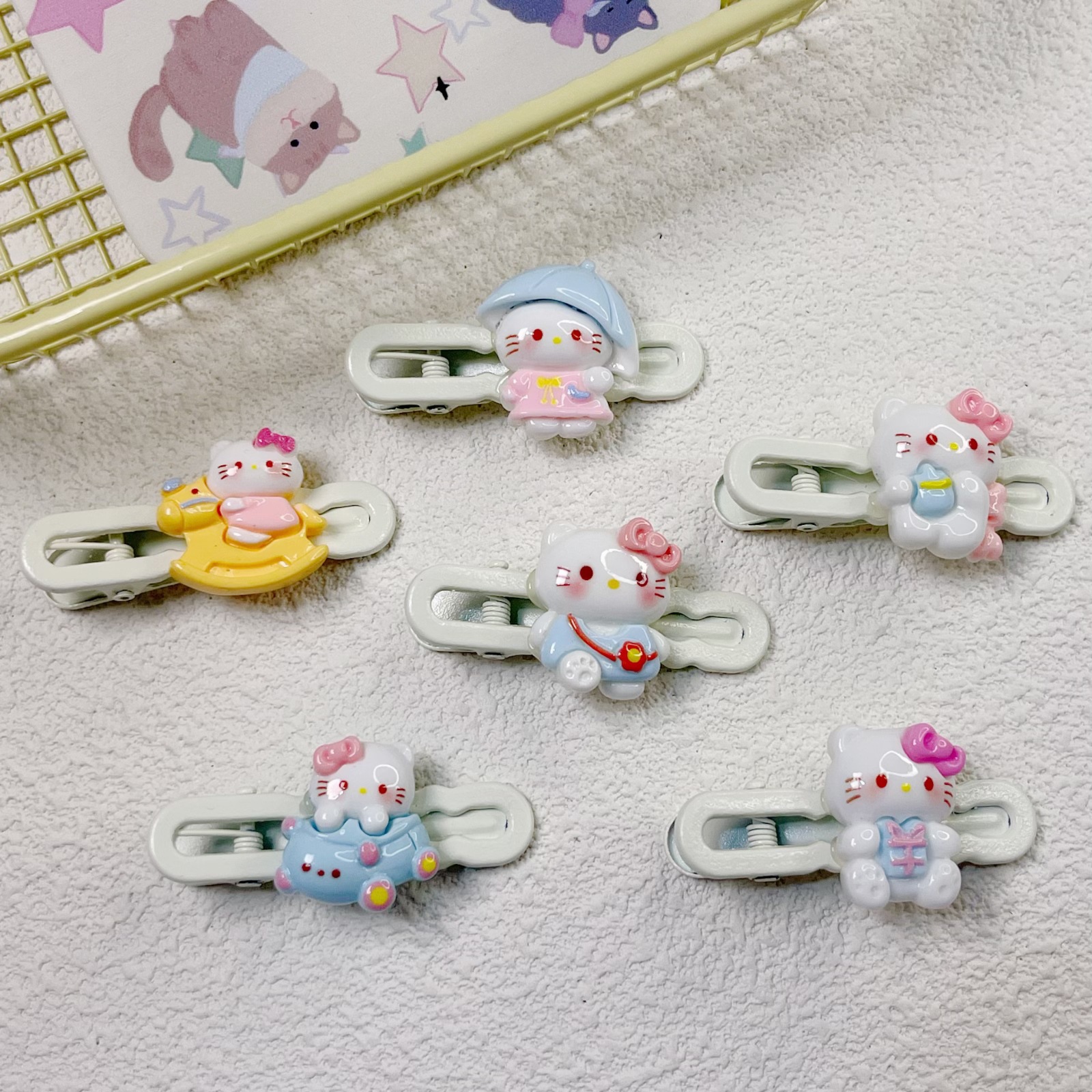 Cute Pin Small Hair pins Cartoon Broken Hair Bangs Clip Hello Kitty Hair Clips Accessories for children Gifts