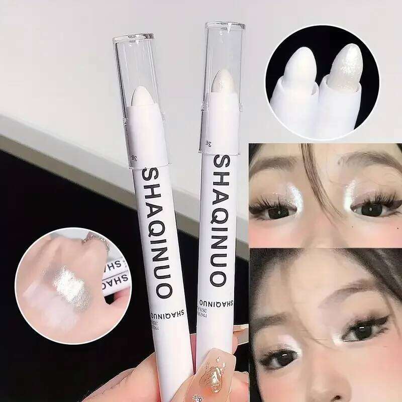 Highlighter Gloss Pencil Double End Beads Bright Flash Stick Anti Sweat Long High Color Eyeshadow Makeup X250723 X250724