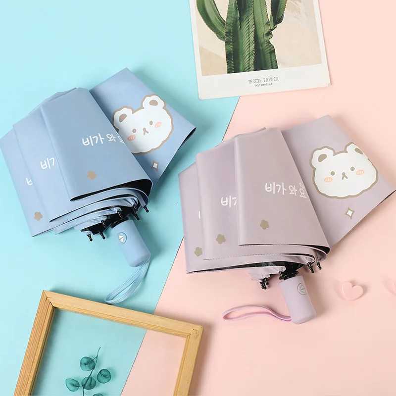Windproof Folding Umbrella parasol umbrella Cute Little Bear Automatic Umbrella UV blocking and shading Portable for Travel Gift R250725