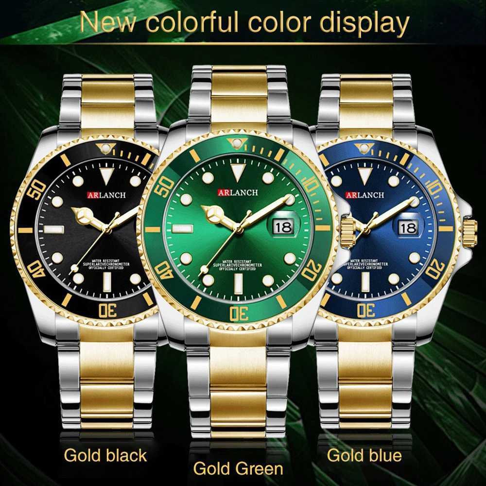 Arlandch Hot Sell Men Quartz Steel Watch Luminous Date Analog Casual Sport Watch Business Waterproof Watch Male Relogio Masculino W250724