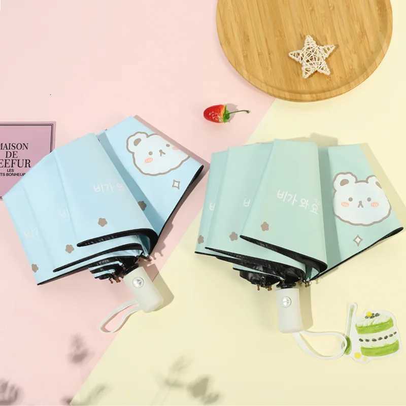 Windproof Folding Umbrella parasol umbrella Cute Little Bear Automatic Umbrella UV blocking and shading Portable for Travel Gift R250724