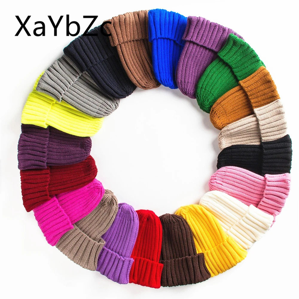 Candy Colors Winter Women Knitted Hat Warm Soft Trendy Kpop Style Wool Beanie Elegant All-match Cap 250722