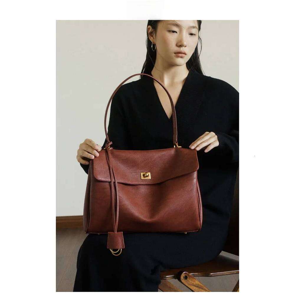 Losea Large Capaci Commuter Single Oulder Handbag Women's 2025 New Red Wedding Bag Faionable Versatile Casual PU Le...