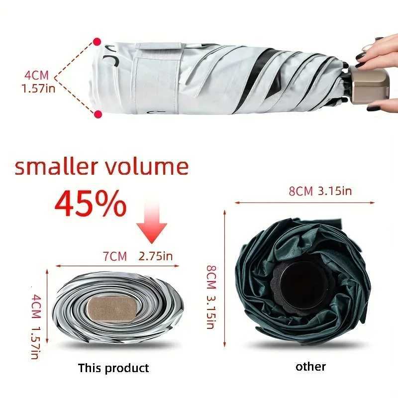 8N Outdoor Mini Sun Umbrella UV Protection Ultralight Folding Five-fold Umbrella Sunshade Umbrella R250724