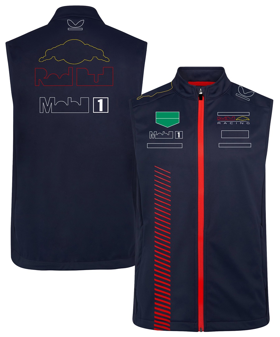 F1 2024 Team Gilet Formula 1 Driver Racing Sleeveless Men's Full-length Zip Stand-up Collar Vest Jacket Sweatshirt Unisex free shipping