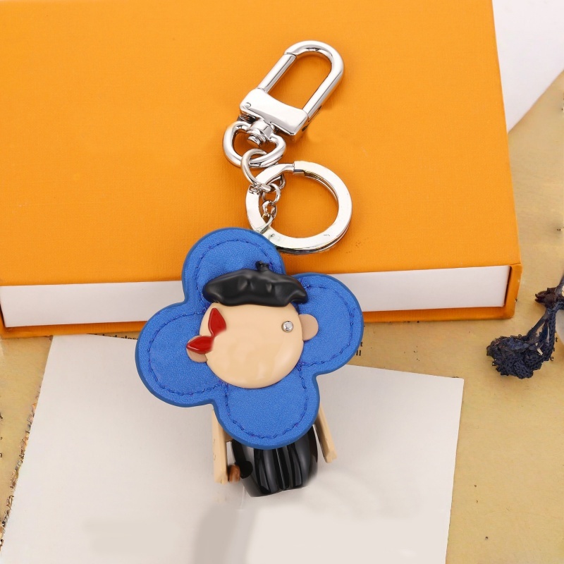 key chain purse plated sier keychain letters flower printing small keyring designer bag charm women men car accessories faf237