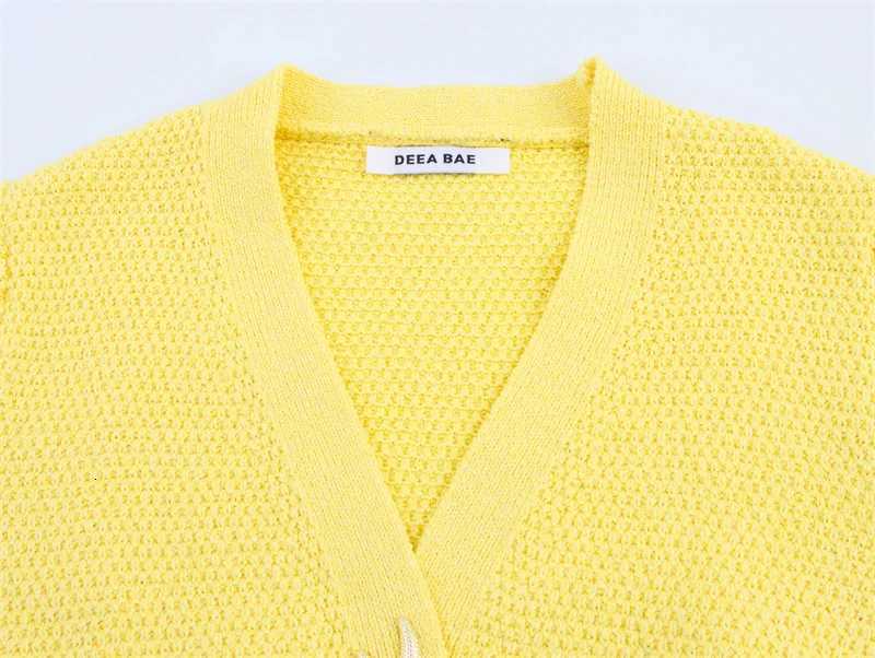 2025 New Summer Style Womens Cardigan Yellow Short-Sleeve Knitted Jacket with Star Button Decoration Casual Fashion X250724