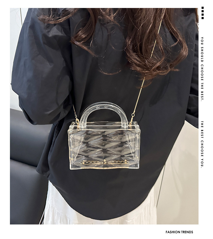 Designer Bag Women's Bag 2025 New Fashionable Transparent Handbag Luxury Bag Chain Shoulder Crossbody Bag