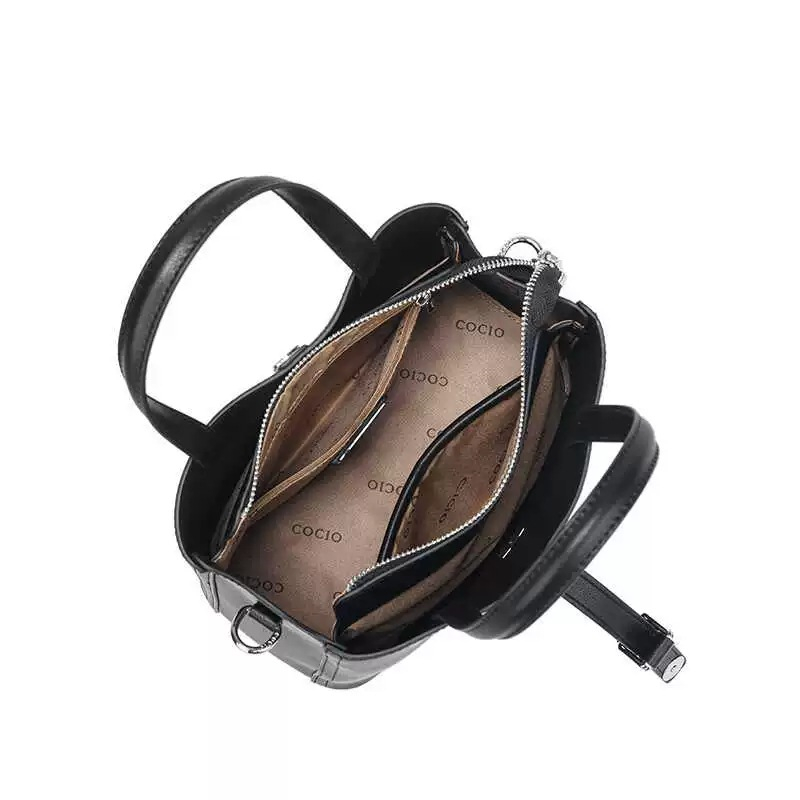 COCIO designer Shoulder Bags New minimalist and versatile large capacity fashionable casual bucket bag hot genuine leather womens bag