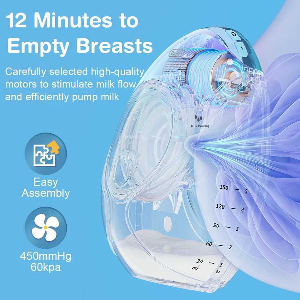 2025 NEW Wearable Electric Breast Pump Ultra-thin 3 Modes 12 Suction Levels Low Noise With 18/21/24mm Flange BPA FREE X250724