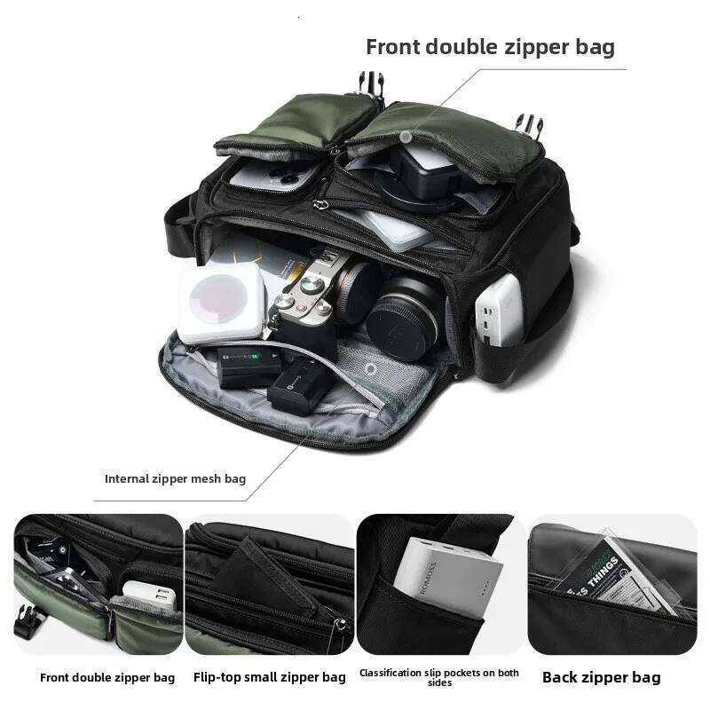 Large Capacity SLR Camera Crossbody Fashion Brand Shoulder Bags for Men Casual Messenger Bag Men's Diagonal Backpack
