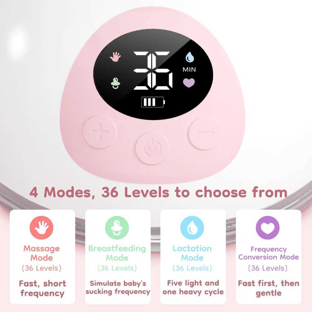 MamiJoy Wearable Electric Breast Pump 4 Modes 36 Suction Levels Hands Free Breast Pumps Milk Collector With 19/24mm Flange EB50 X250724