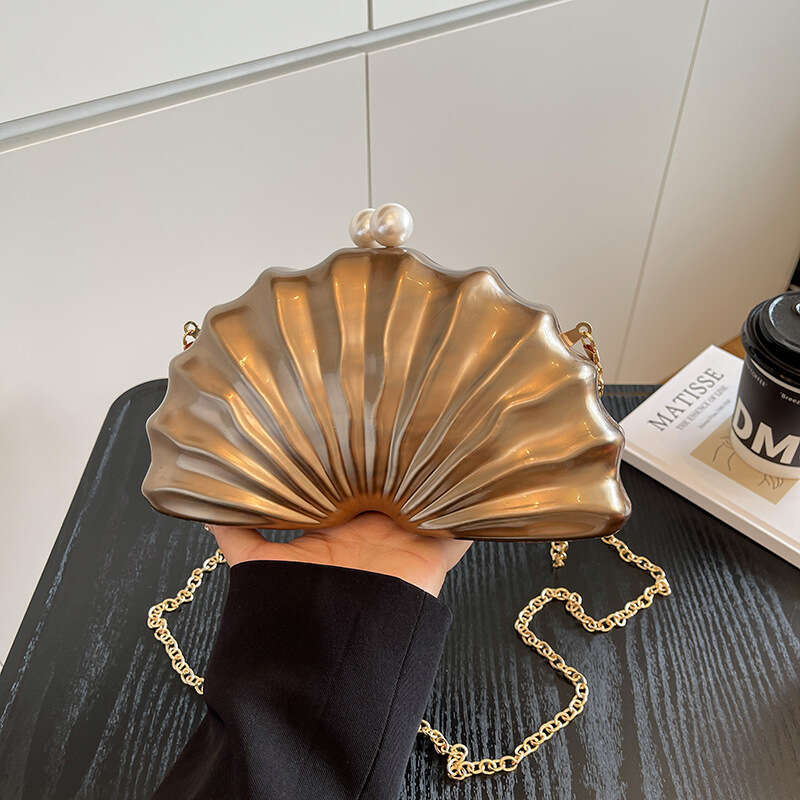 Designer Luxury Evening Diamond Women New Acrylic Shoulder Crossbody Wedding Party Clutch Chain Bag