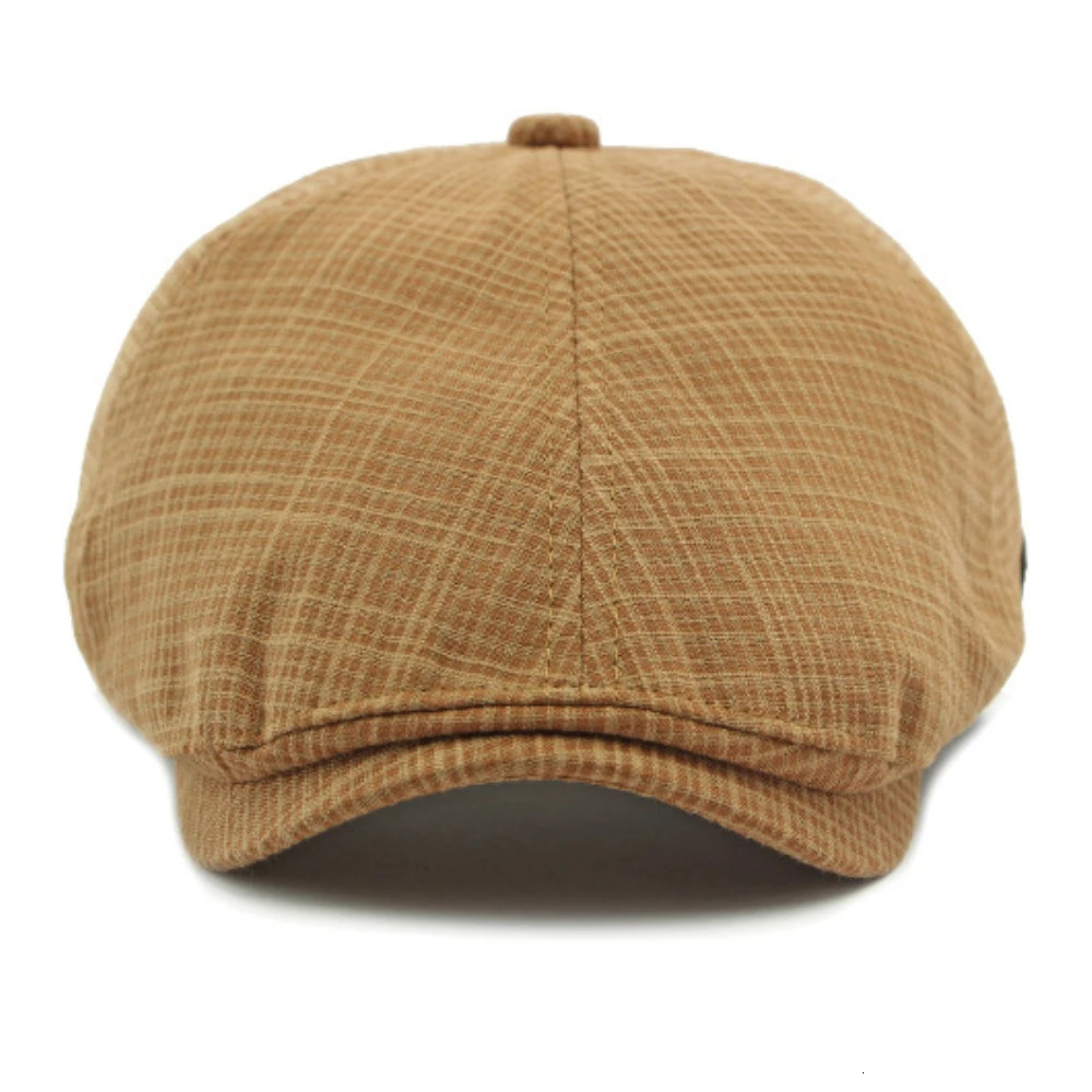 HT78 Beret Cap Spring Summer Sun Hat Caps for Men Women Retro Artist Painter Beret Hat Vintage Plaid Octagonal Flat Cap Berets 250723