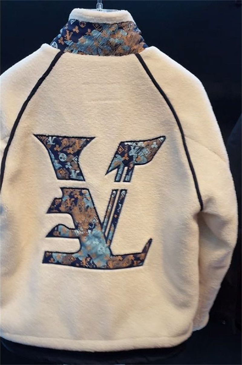 Free shipping designer fashionable mens winter fleece jacket warm and loose long sleeved cotton