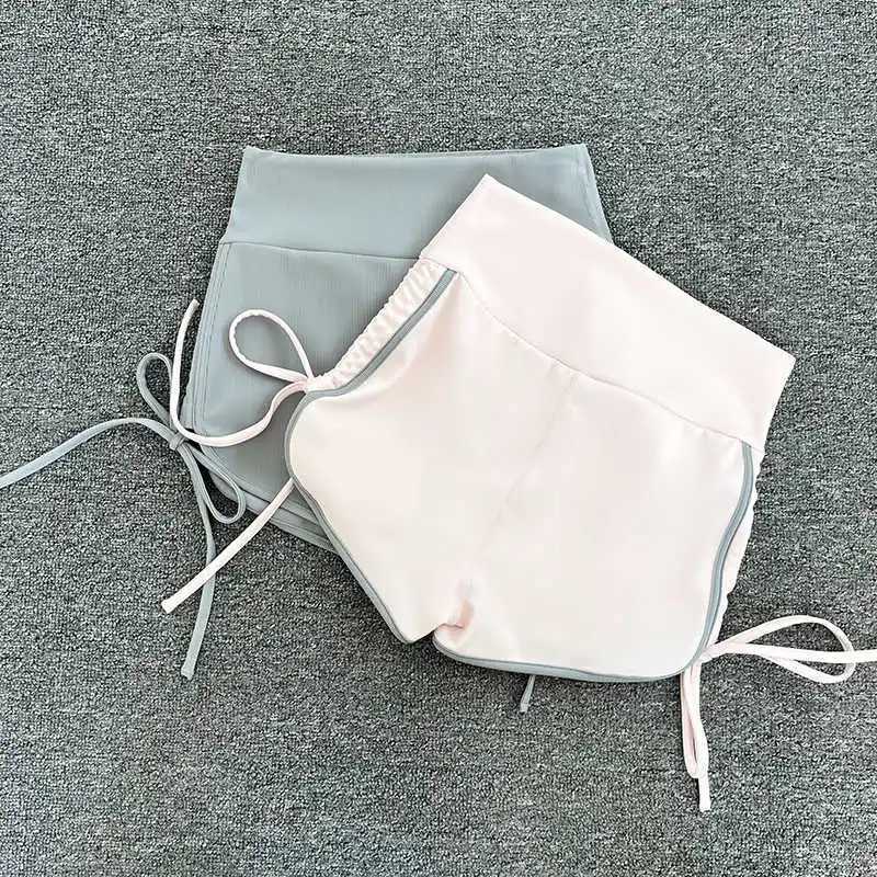 Womens Drawstring Sports Shorts for Summer; Lightweight Quick-Drying Casual Hot Pants for Fitness; Sexy High-Waisted Hip-Lifting XJ250724