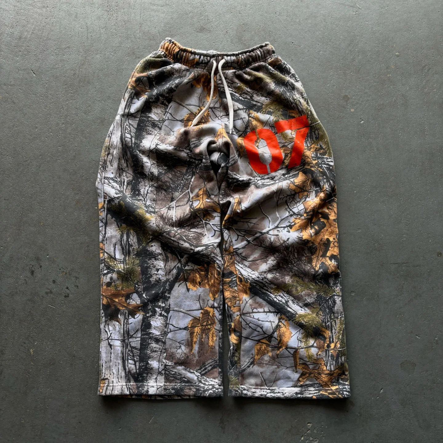 Casual Loose Camouflage Harajuku Pattern Set for Men Autumn and Winter Digital Leaf Pattern Zipper Hoodie Gothic Casual Pants 250717