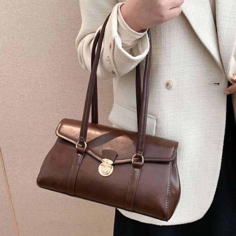 Red High-Grade Sense Women's Shoulder Bags 2025 New Trend Korean Underarm Bag For Women PU Leather Ladies Commuter Handbags