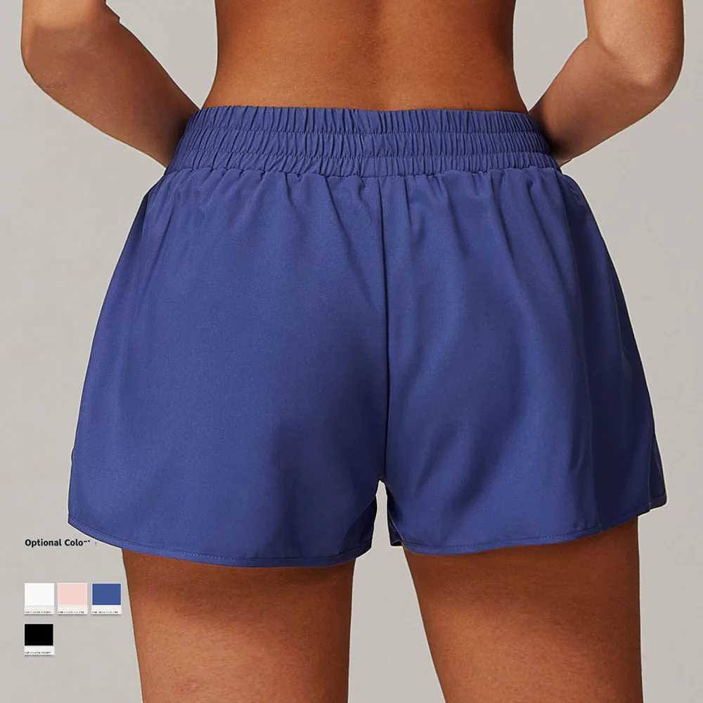 Women Pocket Naked Feel Quick-Dry Yoga Shorts Two Piece Look Butt Lifting Workout Shorts For Running Cycling Fitness Clothes XJ250724