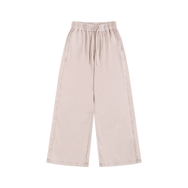 Hot Free shipping designer pants for man Washed and worn sweatpants, American style loose fitting pants with elastic cuffs