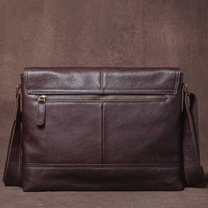 Luxury Design Genuine Leather Shoulder Bag Mens Business Briefcase Natural Cowhide Retro Crossbody Daily Commuter Messenger Bag S250724