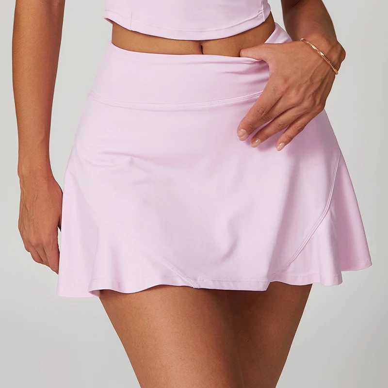 Hearuisavy Summer High Waist Sports Skirts Breathable Slit Dress Casual Skirt Lined Shorts Women Fitness Quick Dry Yoga Skirts XJ250724