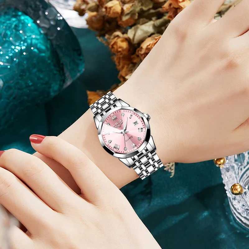 1G Elegant Ultrathin Nordic Simple Style Quartz Movement Womens Wristwatch Fashion Stainless Steel Bracelet Belt Woman Watch W250724