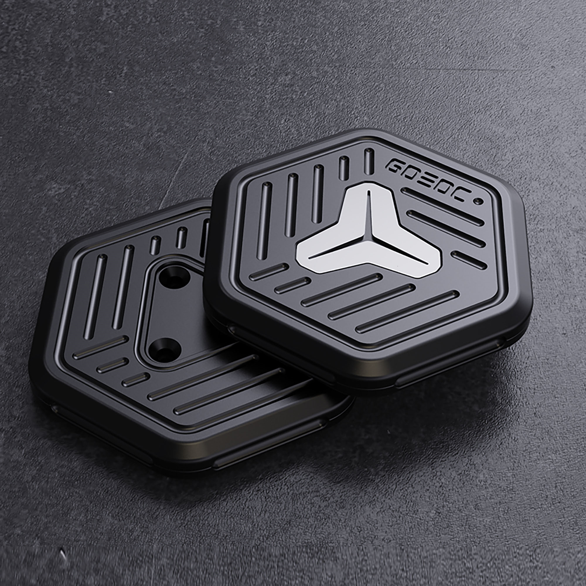 GDEDC Gladiator Spin Push Fidget Metal Ujung Jari EDC Slider Dorong Logam Tanpa Batas Mainan