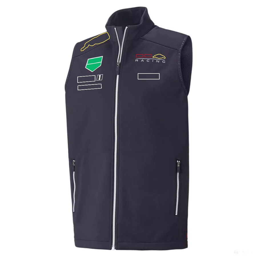 F1 2024 Team Gilet Formula 1 Driver Racing Sleeveless Men's Full-length Zip Stand-up Collar Vest Jacket Sweatshirt Unisex free shipping