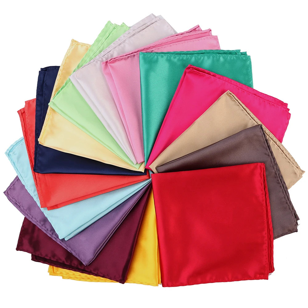 Tailor Smith 3pcs 30x30cm Solid Colors Hankerchief Pocket Squares 31 Mens Soft Hankies Chest Towel 250704