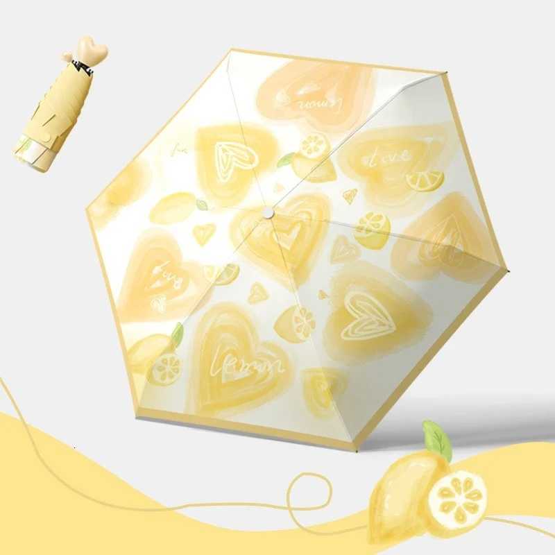 Folding Love Handle Fresh Fruit Vinyl Sun Protection Dual-Purpose Umbrella Womens Sun Umbrella Printing Manufacturer Spot Stock R250724