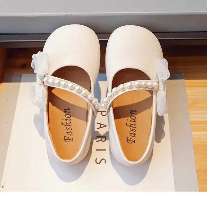 Girls PU Leather Shoes Spring Autumn New Childrens Flats Soft Sole Fashion Pearl Kids Baby Mary Jane Loafers Size 23-35 XJ250724